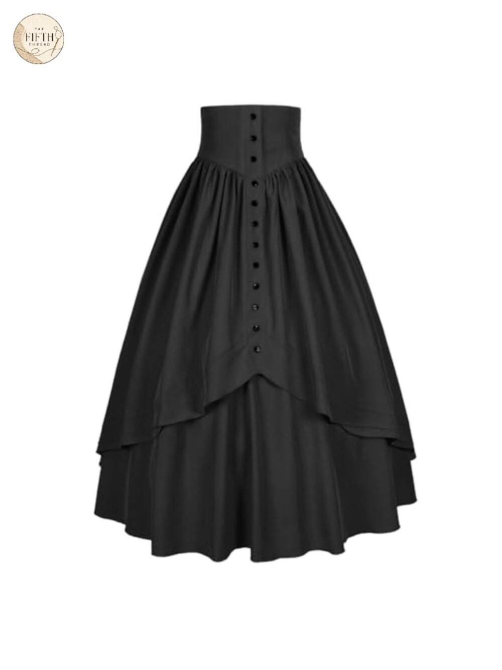 Women's High Waisted Maxi Skirt Layered A-Line Renaissance Victorian